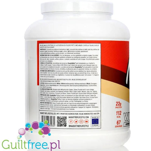 Naughty Boy Whey Advanced Protein White Chocolate Hazelnut - odżywka białkowa WPI, WPC, Biała Czekolada z Orzechami Laskowymi by Naughty Boy (naughty-boy-whey-advanced-protein-white-chocolate-hazelnut-odzywka-bialkowa-wpi-wpc-biala-czekolada-z-orzechami-laskowymi)
