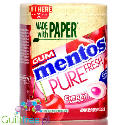 Mentos Pure Fresh Cherry - guma do żucia bez cukru o smaku wiśniowym z płynnym wnętrzem by Chupa Chups (mentos-pure-fresh-cherry-guma-do-zucia-bez-cukru-o-smaku-wisniowym-z-plynnym-wnetrzem)