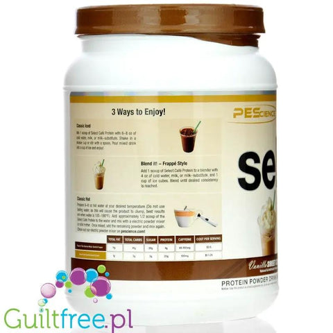 PES Select Protein Cafe Vanilla Sweet Cream - kawowa odżywka proteinowa, 20g białka w 100kcal, kazeina & izolat by SELECT Protein - PEScience (pes-select-protein-cafe-vanilla-sweet-cream-kawowa-odzywka-proteinowa-20g-bialka-w-100kcal-kazeina-izolat)