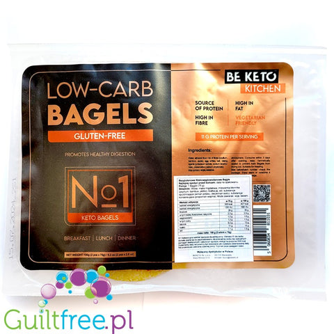 BeKeto Kitchen Low Carb Bagels No1 - bezglutenowe keto Bajgle 1g węglowodanów by BeKETO (be-keto-kitchen-low-carb-bagels-bezglutenowe-keto-bajgle)
