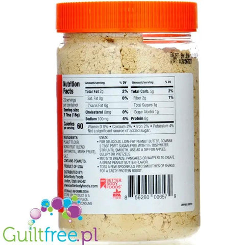 BetterBody BetterBody Foods PB Fit Peanut Butter Powder 368g - odtłuszczone masło orzechowe w proszku - Nut Butters
