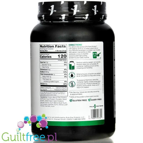 Rule1 R1 Plant Protein Vanilla - wegańska odżywka białkowa bez cukru, bez soi by Rule1 (Rule One Proteins) (rule1-r1-plant-protein-vanilla-weganska-odzywka-bialkowa-bez-cukru-bez-soi)