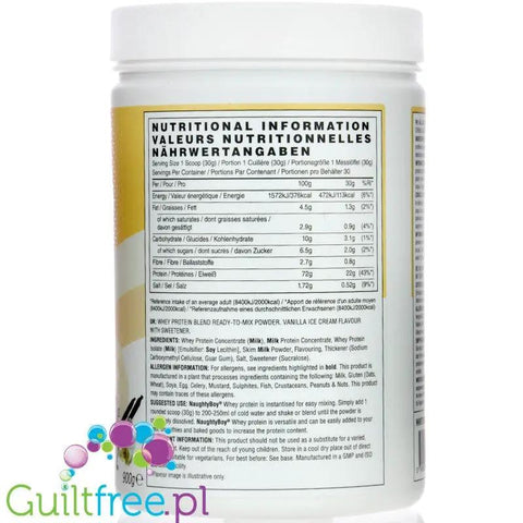 Naughty Boy Whey Protein Vanilla Ice Cream 900g - gęsta odżywka białkowa WPI, WPC & MPC, Lody Waniliowe by Naughty Boy (naughty-boy-whey-advanced-protein-vanilla-ice-cream-900g-gesta-odzywka-bialkowa-wpi-wpc-mpc-lody-waniliowe)