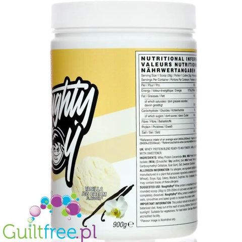 Naughty Boy Whey Protein Vanilla Ice Cream 900g - gęsta odżywka białkowa WPI, WPC & MPC, Lody Waniliowe by Naughty Boy (naughty-boy-whey-advanced-protein-vanilla-ice-cream-900g-gesta-odzywka-bialkowa-wpi-wpc-mpc-lody-waniliowe)