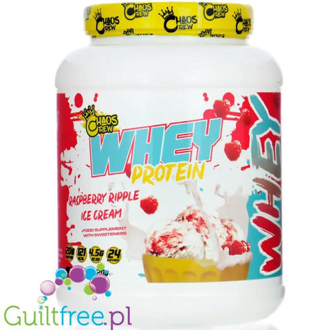 Chaos Crew Whey Protein Raspberry Ripple Ice Cream - odżywka białkowa WPC & WPI, smak Śmietankowych lodów malinowych by Chaos Crew (chaos-crew-whey-protein-raspberry-ripple-ice-cream-odzywka-bialkowa-wpc-wpi-smak-smietankowych-lodow-malinowych)