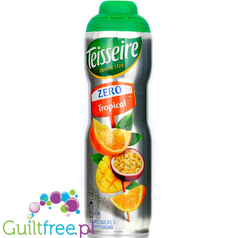 Teisseire 0% Tropical - syrop do rozcieńczania bez cukru z sokiem owoców egzotycznych by Teisseire (teisseire-0-tropical-syrop-do-rozcienczania-bez-cukru)