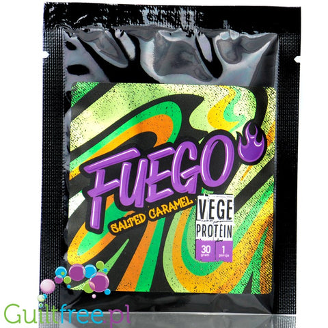 Fuego Vege Protein Salted Caramel 30g - wegańskie białko grochowe, drożdźowe i ryżowe o smaku słonego karmelu by Fuego (fuego-vege-protein-salted-caramel-30g-weganskie-bialko-grochowe-drozdzowe-i-ryzowe-o-smaku-slonego-karmelu)