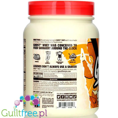 Ghost 100% Whey Apple Cinder Doughnut - odżywka białkowa z WPI, WPH i kompleksem enzymów, edycja limitowana by Ghost (ghost-100-whey-apple-cinder-doughnut-odzywka-bialkowa-z-wpi-wph-i-kompleksem-enzymow-edycja-limitowana)