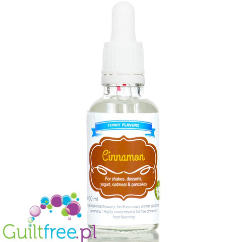 Funky Flavors Basic Cinnamon 30ml - cynamonowe kropelki aromatyzujące bez cukru i słodzików by Funky Flavors (funky-flavors-cinnamon-30ml)