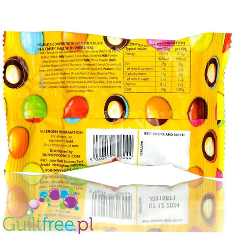 Skinny Food Chocaholic Coated Peanuts Milk Chocolate - orzeszki w lukrowanej czekoladzie bez dodatku cukru by Skinny Food (skinny-food-chocaholic-coated-peanuts-milk-chocolate-orzeszki-w-lukrowanej-czekoladzie-bez-dodatku-cukru)