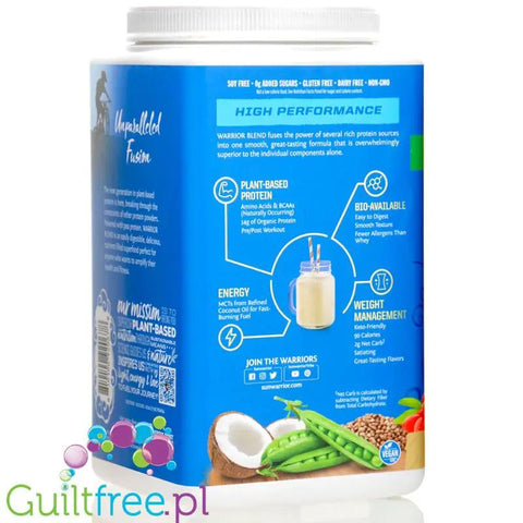 Sunwarrior Protein Warrior Blend Chocolate Peanut Butter 0,75kg - wegańska organiczna odżywka białkowa z goji i MCT by Sunwarrior (sunwarrior-protein-warrior-blend-chocolate-peanut-butter-0-75kg-weganska-organiczna-odzywka-bialkowa-z-goji-i-mct)