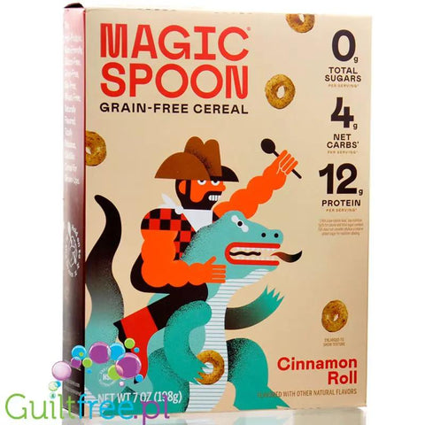 Magic Spoon Cinnamon Roll Cereal - proteinowe keto płatki śniadaniowe bez glutenu, soi i cukru, cynamonowe kółeczka by Magic Spoon (magic-spoon-cinnamon-roll-cereal-proteinowe-keto-platki-sniadaniowe-bez-glutenu-soi-i-cukru-cynamonowe-koleczka)