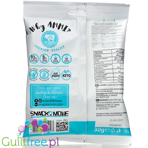 AMMI Porky Poprind Sea Salt 30g - solone keto prażynki wieprzowe bez węglowodanów by AMMI (pork crunch) (ammi-porky-poprind-sea-salt-30g-solone-keto-prazynki-wieprzowe-bez-weglowodanow)