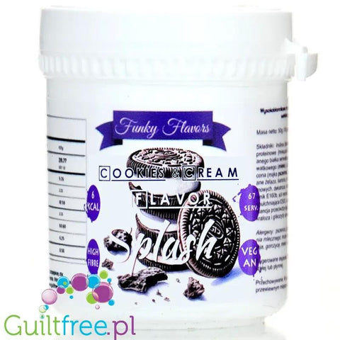 Funky Flavors Splash Cookies & Cream 50g - skoncentrowany ciasteczkowy aromat słodzący w proszku by Funky Flavors (funky-flavors-splash-cookies-cream-50g-skoncentrowany-ciasteczkowy-aromat-slodzacy-w-proszku)