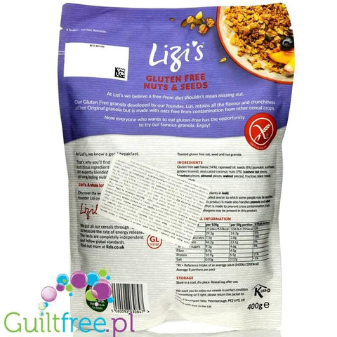 Lizi's Gtuten Free Nuts & Seeds 350g - bezglutenowa granola bez dodatku cukru by Lizi's Granola (lizi-s-gtuten-free-nuts-seeds-350g-bezglutenowa-granola-bez-dodatku-cukru)