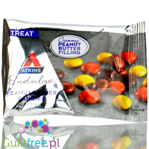Atkins Endulge Peanut Butter Candies - Lukrowane drażetki bez dodatku cukru z kremem z masła orzechowego 2g cukru by Atkins (atkins-endulge-peanut-butter-candies-lukrowane-drazetki-z-kremem-z-masla-orzechowego-2g-cukru)