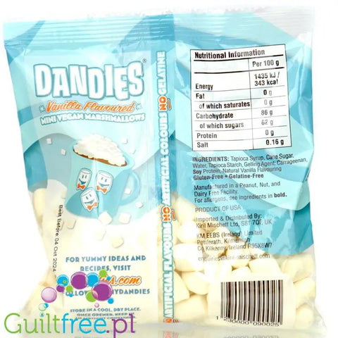 Dandies Vegan Marshmallows Vanilla - wegańskie mini pianki o smaku waniliowym, bez sztucznych barwników i aromatów by Dandies (dandies-vegan-marshmallows-vanilla-weganskie-mini-pianki-o-smaku-waniliowym-bez-sztucznych-barwnikow-i-aromatow)