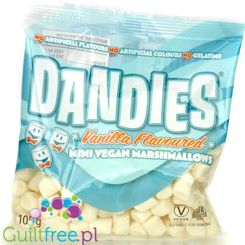 Dandies Vegan Marshmallows Vanilla - wegańskie mini pianki o smaku waniliowym, bez sztucznych barwników i aromatów by Dandies (dandies-vegan-marshmallows-vanilla-weganskie-mini-pianki-o-smaku-waniliowym-bez-sztucznych-barwnikow-i-aromatow)