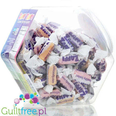 ZolliPops ® Zaffi Taffy 0,85kg - wegańskie miękkie cukierki wieloowocowe bez cukru by Zollipops ® (zollipops-zaffi-taffy-085kg-weganskie-miekkie-cukierki-wieloowocowe-bez-cukru)