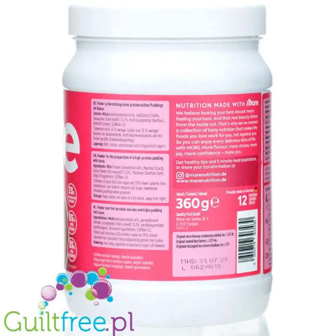 More Nutrition Protein Pudding Chocolate - budyń proteinowy 23g białka, bez cukru i słodzików by More Nutrition (more-nutrition-protein-pudding-chocolate-budyn-proteinowy-23g-bialka-bez-cukru-i-slodzikow)