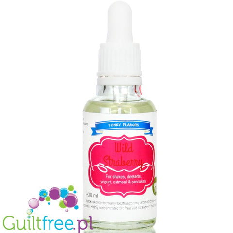 Funky Flavors Basic Wild Strawberry 30ml - kropelki poziomkowe bez cukru, tłuszczu i bez kalorii by Funky Flavors (funky-flavors-wild-strawberry-30ml-aromat-poziomkowy-bez-cukru-bez-tluszczu)