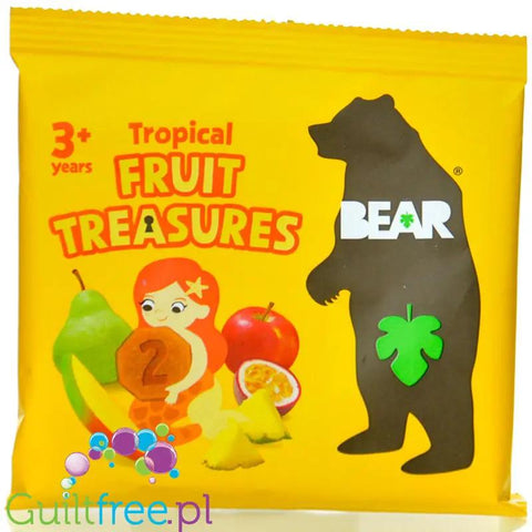 Bear Fruit Treasures Tropical 20g - przekąska owocowa 100% owoców by Bear (bear-fruit-treasures-tropical-20g-przekaska-owocowa-100-owocow)