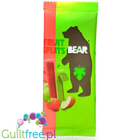Bear Fruit Splits Strawberry & Apple 20g - zdrowa przekąska 100% owoców, Jabłko & Truskawka by Bear (bear-fruit-splits-strawberry-apple-5x20g-zdrowa-przekaska-100-owocow)
