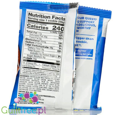 Quest Protein Cookie Chocolate Chip - ciastko proteinowe z kawałkami czekolady by Quest Nutrition (quest-protein-cookie-chocolate-chip)
