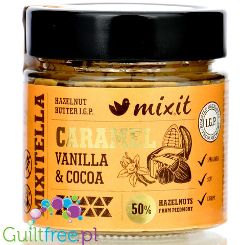 Mixitella Premium Caramel Vanilla & Cocoa - krem laskowy z Piemontu IGP z karmelem i wanilią by Mix.It (mixitella-premium-caramel-vanilla-cocoa-krem-laskowy-z-piemontu-igp-z-karmelem-i-wanilia)