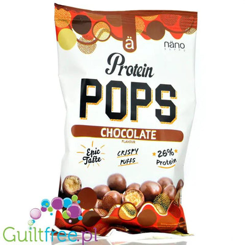Nano Ä Protein Pops Chocolate - chrupiące kuleczki proteinowe 10g białka w polewie z czekolady by ä Nano (nano-ae-protein-pops-chocolate-chrupiace-kuleczki-proteinowe-10g-bialka-w-polewie-z-czekolady)