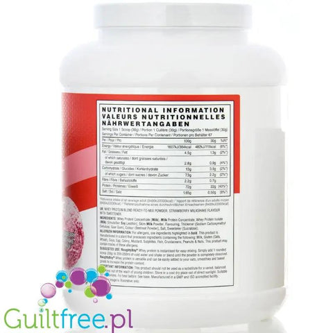 Naughty Boy Whey Advanced Protein Strawberry Milkshake 2kg - gęsta odżywka białkowa, Mleczny Szejk Truskawkowy by Naughty Boy (naughty-boy-whey-advanced-protein-strawberry-milkshake-2kg-gesta-odzywka-bialkowa-mleczny-szejk-truskawkowy)