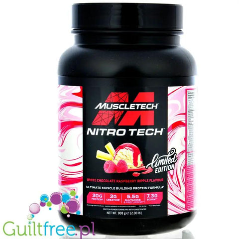 MuscleTech Nitro-Tech Performance White Chocolate Raspberry 0,9kg - gęsta odżywka białkowa, limitowany smak by Muscletech (muscletech-nitro-tech-performance-white-chocolate-raspberry-09kg-gesta-odzywka-bialkowa-limitowany-smak)