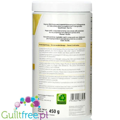 Peak Yummy Vegan Protein Vanilla Cream - wegańska odżywka proteinowa bez soi i glutenu, smak Krem Waniliowy by Peak Performance (peak-yummy-vegan-protein-vanilla-cream-weganska-odzywka-proteinowa-bez-soi-i-glutenu-smak-krem-waniliowy)