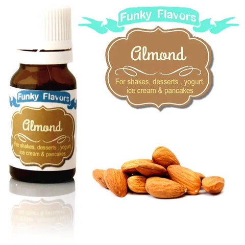 Funky Flavors Basic Almond 10ml - migdałowe kropelki do dań i napojów, bez cukru i słodzików by Funky Flavors (funky-flavors-almond-migdalowy-aromat-bez-cukru-bez-tluszczu)