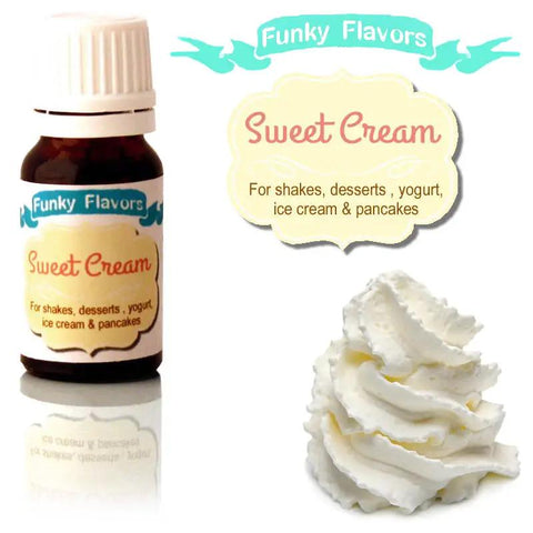 Funky Flavors Basic Sweet Cream 10ml - kropelki aromatyczne z nutą słodkiej śmietanki, bez cukru i słodzików by Funky Flavors (funky-flavors-sweet-cream-slodka-smietanka-aromat-bez-cukru-bez-tluszczu)