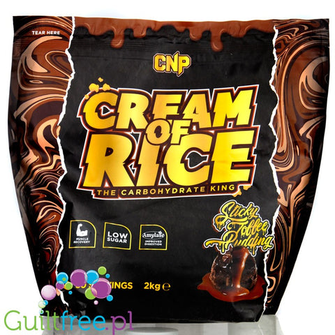 CNP Cream of Rice, Sticky Toffee Pudding 2kg - potreningowy kleik ryżowy bez cukru z chromem i amylazą, smak Budyń Toffi by CNP Professional (cnp-cream-of-rice-sticky-toffee-pudding-2kg-potreningowy-kleik-ryzowy-bez-cukru-z-chromem-i-amylaza-smak-budyn-toffi)