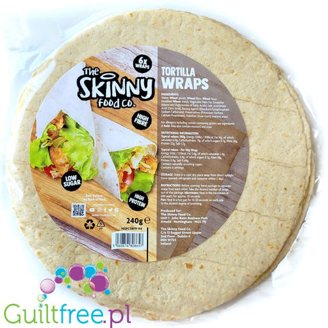 Skinny Food Protein Tortilla 6szt x 21cm - keto wrapy proteinowe 123kcal & 4g węglowodanów by Skinny Food (skinny-food-protein-tortilla-6szt-x-21cm-keto-wrapy-proteinowe-123kcal-4g-weglowodanow)