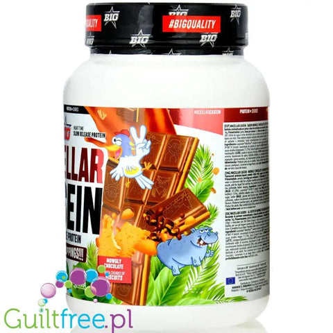 BIG® Micellar Casein, Mowgly Chocolate 1kg - kazeina z Lacprodan MicelPure®, smak Czekolada z Maślanym Herbatnikiem by MAX Protein® (big-micellar-casein-mowgly-chocolate-1kg-kazeina-z-lacprodan-micelpure-smak-czekolada-z-maslanym-herbatnikiem)