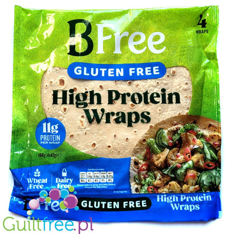 BFree High Protein Wraps 96kcal - bezglutenowe wegańskie wrapy proteinowe bez soi, 4szt x 42g by BFree (bfree-high-protein-wraps-96kcal-bezglutenowe-weganskie-wrapy-proteinowe-bez-soi-4szt-x-42g)