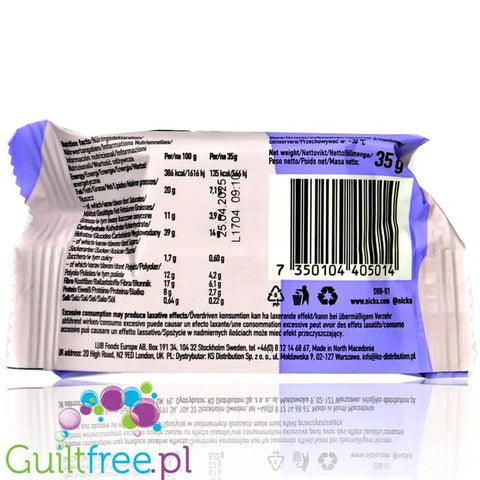 N!ck's Nicks Oat Bar Blueberry Cinnamon - owsiany batonik bez dodatku cukru z jagodami i cynamonem 135kcal by Nick's! (nck-s-nicks-oat-bar-blueberry-cinnamon-owsiany-batonik-bez-dodatku-cukru-z-jagodami-i-cynamonem-135kcal)