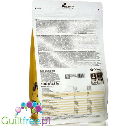 Olimp Cream of Rice, Chocolate 1kg - witaminizowany kleik ryżowy bez cukru, regeneracyjny posiłek treningowy, Czekolada by Olimp (olimp-cream-of-rice-chocolate-1kg-witaminizowany-kleik-ryzowy-bez-cukru-regeneracyjny-posilek-treningowy-czekolada)