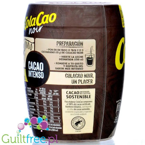 ColaCao Noir Intenso 0% Cero Fibra - ciemny napój kakaowy instant z błonnikiem, bez dodatku cukru by ColaCao (colacao-noir-intenso-0-cero-fibra-ciemny-napoj-kakaowy-instant-z-blonnikiem-bez-dodatku-cukru)