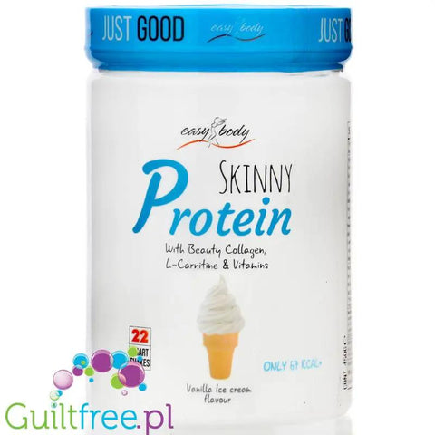 QNT Easy Body Skinny Protein Vanilla Ice Cream - niskokaloryczna odżywka białkowa z kolagenem, L-karnityną i witaminami by QNT (qnt-easy-body-skinny-protein-vanilla-ice-cream-odzywka-bialkowa-z-kolagenem-l-karnityna-i-witaminami)
