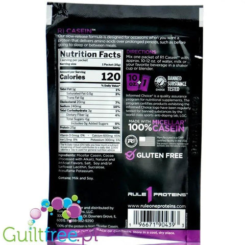 Rule1 R1 Casein Chocolate Fudge - gęsta odżywka białkowa 100% kazeiny micelarnej, Czekoladowa Krówka by Rule1 (Rule One Proteins) (rule1-r1-casein-chocolate-fudge-gesta-odzywka-bialkowa-100-kazeiny-micelarnej-czekoladowa-krowka)