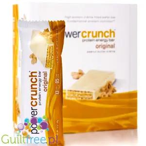 Power Crunch Peanut Butter Creme PUDEŁKO x 12 SZT - proteinowe wafelki ze stewią by Power Crunch (power-crunch-pudelko-x-12-proteinowy-baton-slodzony-stewia-biala-czekolada-maslo-orzechowe-13g-bialka-niskie-ig)