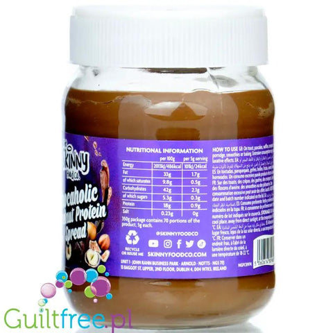 Skinny Food Chocaholic Protein Spread, Chocolate Hazelnut - proteinowy krem czekoladowo-orzechowy bez cukru by Skinny Food (skinny-food-chocaholic-protein-spread-chocolate-hazelnut-proteinowy-krem-czekoladowo-orzechowy-bez-cukru)