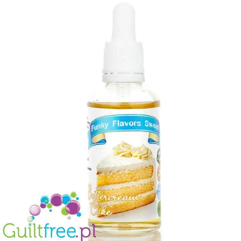 Funky Flavors Sweet Buttermilk Cake - kropelki bez cukru o smaku ciasta biszkoptowego z kremem maślanym, bez tłuszczu i kalorii by Funky Flavors (funky-flavors-sweet-buttermilk-cake-slodzony-aromat-ciasta-biszkoptowego-z-kremem-maslanym-bez-tluszczu-i-kalorii)