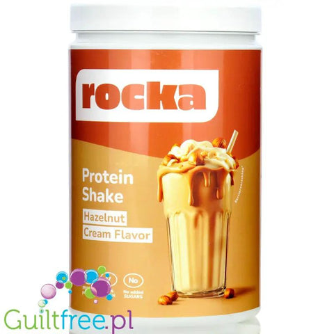 Rocka Nutrition Protein Shake Hazelnut Cream 1kg - wegański szejk proteinowy z 5 źródeł białek roślinnych bez cukru by Rocka Nutrition (rocka-nutrition-protein-shake-hazelnut-cream-1kg-weganski-szejk-proteinowy-z-5-zrodel-bialek-roslinnych-bez-cukru)