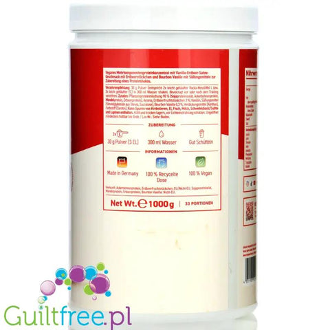 Rocka Nutrition Protein Shake Vanilla Strawberry Cream 1kg - wegański szejk proteinowy z 4 źródeł białek roślinnych bez cukru by Rocka Nutrition (rocka-nutrition-protein-shake-vanilla-strawberry-cream-1kg-weganski-szejk-proteinowy-z-4-zrodel-bialek-roslinnych-bez-cukru)