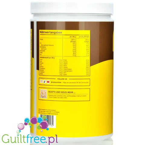 Rocka Nutrition Protein Shake Banana Chocolate Split 1kg - wegański szejk proteinowy z 4 źródeł białek roślinnych bez cukru by Rocka Nutrition (rocka-nutrition-protein-shake-banana-chocolate-split-1kg-weganski-szejk-proteinowy-z-5-zrodel-bialek-roslinnych-bez-cukru)